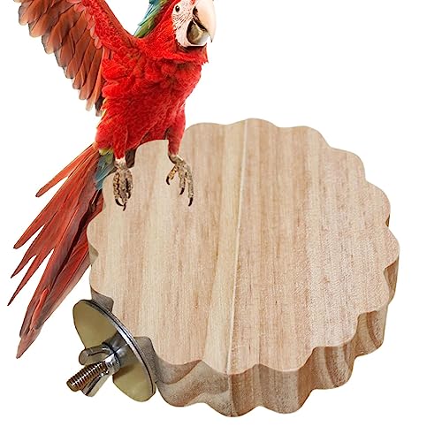 Moonyan Papageienbarschständer,Holzplattform für Vögel - Vogelsitz-Ständerspielzeug, Übungsspielzeug für Kanariensittiche, Nymphensittiche, Papageien, Wellensittiche, Spatzen von Moonyan