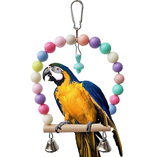 Moonyan Vogelschaukel Spielzeug - Parrot Molar Station Stick | Vogelspielplatz-Fitnessstudio-Spielzeugzubehör für Sittiche, Liebesvögel und andere Papageien von Moonyan