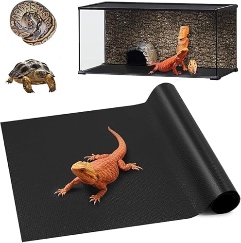 Moorstdel Reptilienteppich, Terrarium-Substratmatte, 45 x 200 cm, schneidbarer Reptilienteppich, Nicht klebend, für Reptilien-Tank, Schwarz Moorstdel Reptilienteppich, Terrarium-Substratmatte, 45 x 200 cm, schneidbarer Reptilienteppich, Nicht klebend, für Reptilien-Tank, Schwarz von Moorstdel