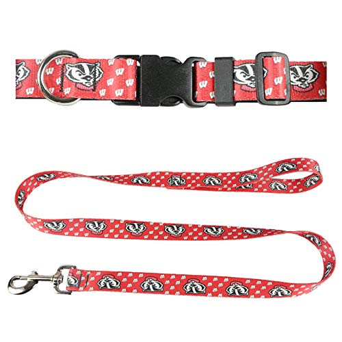 University of Utah Hundehalsband und Leine, passendes Hundehalsband und Leine,, 2,5 cm breites Halsband, verstellbar 40,6 - 68,6 cm, Größe XL, Rot / Schwarz von Moose Pet Wear