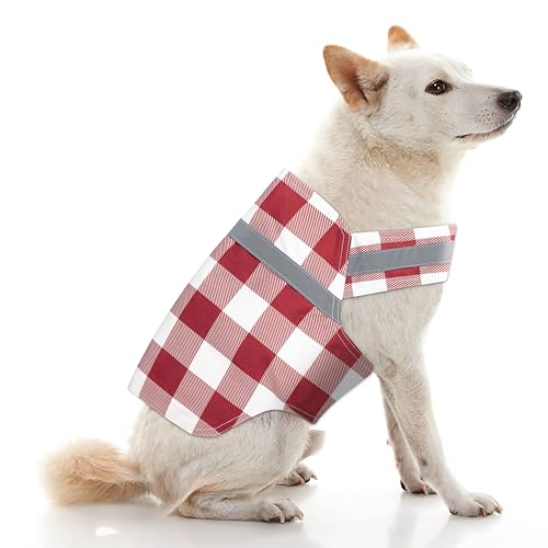Mooselander - Game Day Sicherheitsweste für Hunde in College-Farben (Rot und Weiß, Größe XL) von Mooselander