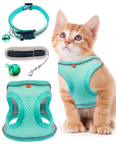 Mooshy Katzengeschirr mit Leine Ausbruchsicher, Softgeschirr für Katzen Geschirr Cat Harness mit Reflektierenden Streifen Anti Zug Sicherheitsgeschirr Katzenleine für Kleine Hunde Katzen (XXS) Mooshy Katzengeschirr mit Leine Ausbruchsicher, Softgeschirr für Katzen Geschirr Cat Harness mit Reflektierenden Streifen Anti Zug Sicherheitsgeschirr Katzenleine für Kleine Hunde Katzen (XXS) von Mooshy