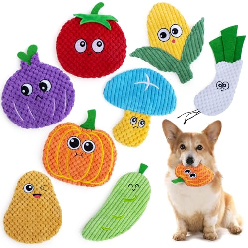 Flaches Plüsch-Kauspielzeug für Hunde – 8 Stück, knisterndes Quietschspielzeug für kleine, mittelgroße Rassen – langlebiges, interaktives Hundespielzeug für aggressive Kauer Flaches Plüsch-Kauspielzeug für Hunde – 8 Stück, knisterndes Quietschspielzeug für kleine, mittelgroße Rassen – langlebiges, interaktives Hundespielzeug für aggressive Kauer von Mootop