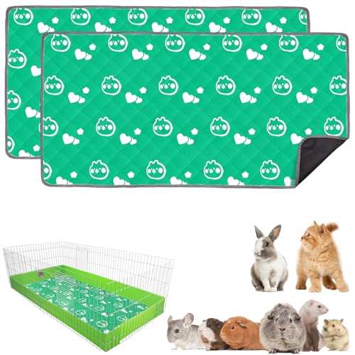 Mooydee Meerschweinchen-Bettwäsche – waschbare Meerschweinchen-Käfigeinlagen, wasserdicht, wiederverwendbar und rutschfest, super saugfähige Matten für Kleintiere, Haustiere, Kaninchen, Hamster von Mooydee
