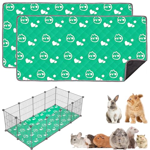 Mooydee Meerschweinchen-Bettwäsche – waschbare Meerschweinchen-Käfigeinlagen, wasserdicht, wiederverwendbar und rutschfest, super saugfähige Matten für Kleintiere, Haustiere, Kaninchen, Hamster von Mooydee
