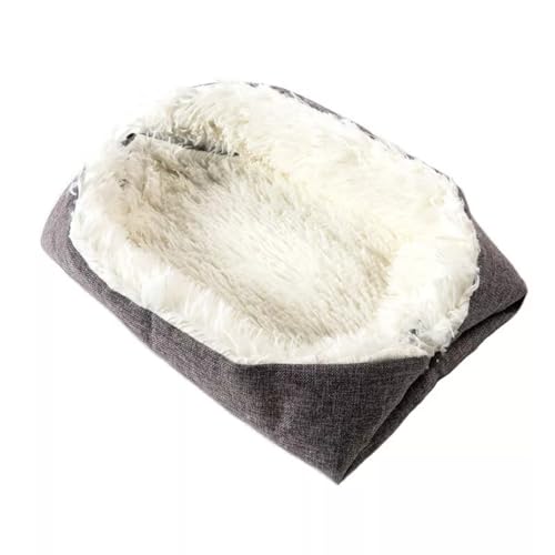 Mooyii 2in1 faltbares Plüsch Katzenbett, Hundebett, Hundekissen, Schlafplatz, Katzendecke, grau und lila (White) von Mooyii