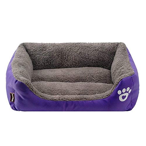 Mooyii Hundebett Hundekissen Tierbett Katzenbett Hundekorb Schlafplatz Größen S-XXXL (Lila,XL) von Mooyii