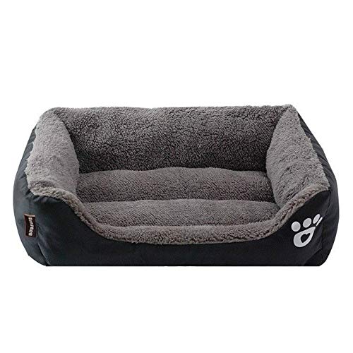 Mooyii Hundebett Hundekissen Tierbett Katzenbett Hundekorb Schlafplatz Größen S-XXXL (Schwarz,S) von Mooyii