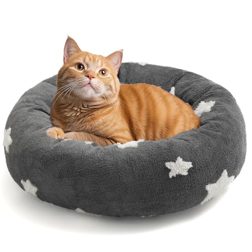 Mora Pets Donut kleines Hundebett, rundes Katzenbett für Hauskatzen mit waschbarem, abnehmbarem Bezug, beruhigend, flauschig, kreisförmig, Haustierbett, Anti-Angst, für Hunde, Katzen, Welpen, Kätzchen Mora Pets Donut kleines Hundebett, rundes Katzenbett für Hauskatzen mit waschbarem, abnehmbarem Bezug, beruhigend, flauschig, kreisförmig, Haustierbett, Anti-Angst, für Hunde, Katzen, Welpen, Kätzchen von Mora Pets