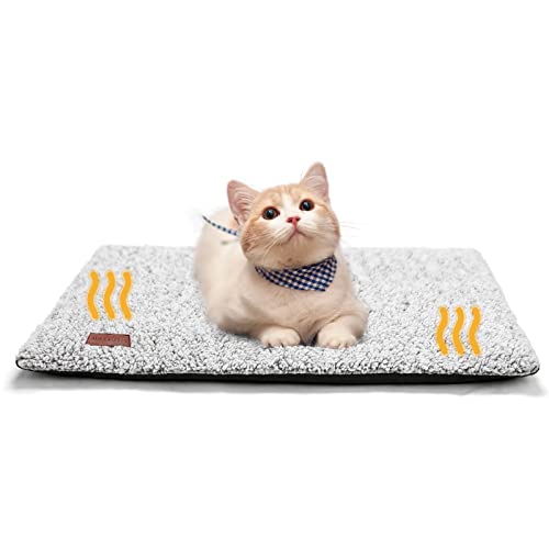 Mora Pets Katzen Fensterliege Fensterbank rutschfest Katzendecke Selbstheizende Katzendecke Heizdecke für Katze Wärmedecke Katzenmatte für Fenster Geräuschlos & Waschbar 90 x 28 cm von Mora Pets