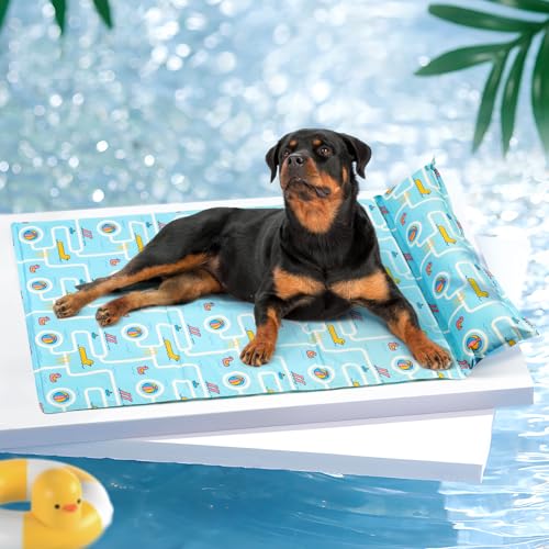 Mora Pets Kühlmatte Hund Katze Kühldecke für Hunde mit ungiftigem Gel Hundekühlmatte Selbstkühlend Kühlmatten mit Kissen für Klein Mittelgroße Große Haustiere - 100 * 70cm Mora Pets Kühlmatte Hund Katze Kühldecke für Hunde mit ungiftigem Gel Hundekühlmatte Selbstkühlend Kühlmatten mit Kissen für Klein Mittelgroße Große Haustiere - 100 * 70cm von Mora Pets