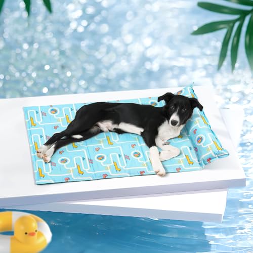 Mora Pets Kühlmatte Hund Katze Kühldecke für Hunde mit ungiftigem Gel Hundekühlmatte Selbstkühlend Kühlmatten mit Kissen für Klein Mittelgroße Große Haustiere - 90 * 60cm Mora Pets Kühlmatte Hund Katze Kühldecke für Hunde mit ungiftigem Gel Hundekühlmatte Selbstkühlend Kühlmatten mit Kissen für Klein Mittelgroße Große Haustiere - 90 * 60cm von Mora Pets