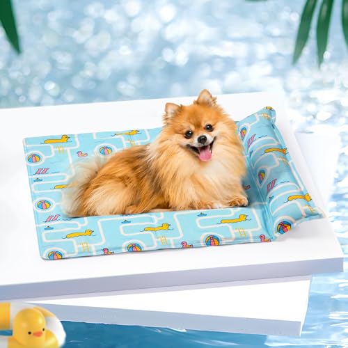 Mora Pets Kühlmatte Katze Hund Kühldecke für Katzen mit ungiftiges Gel Hundekühlmatte Selbstkühlend Kühlmatten mit Kissen für Klein Mittelgroße Große Haustiere - 60 * 50cm Mora Pets Kühlmatte Katze Hund Kühldecke für Katzen mit ungiftiges Gel Hundekühlmatte Selbstkühlend Kühlmatten mit Kissen für Klein Mittelgroße Große Haustiere - 60 * 50cm von Mora Pets