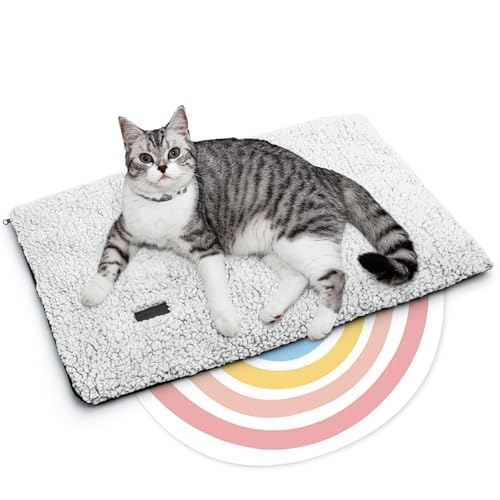 Mora Pets Selbstheizende Katzendecke für Katze Selbstwärmend Decke Katze Kissen Heizdecke für Katze Wärmedecke Geräuschlos Katzenkissen Waschbar Katzenbett Flauschig und Weich 61 x 45 cm von Mora Pets