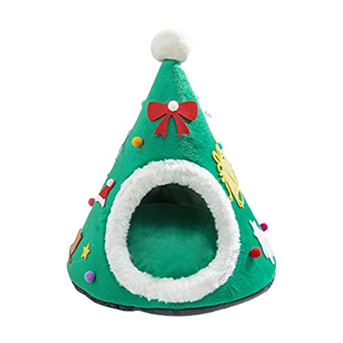 Morain Weihnachten Katzenbett für Indoor Katzen Kleine Hunde Warmes Bett Haus Waschbar Welpenzelt Bett Kätzchen Höhle Abnehmbar Morain Weihnachten Katzenbett für Indoor Katzen Kleine Hunde Warmes Bett Haus Waschbar Welpenzelt Bett Kätzchen Höhle Abnehmbar von Morain