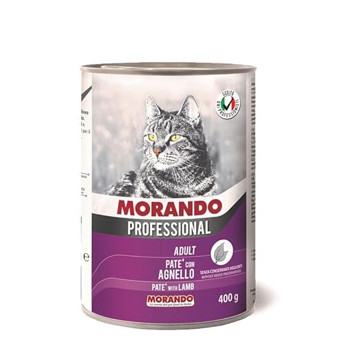 Morando Professional AdultPastete Nassfutter für Katzen (100% Made in Italy, Katzennassfutter, Hauptzutat: Lammfleisch, Nassfutter Katze, Portionsgröße: 400 g) Morando Professional AdultPastete Nassfutter für Katzen (100% Made in Italy, Katzennassfutter, Hauptzutat: Lammfleisch, Nassfutter Katze, Portionsgröße: 400 g) von Morando