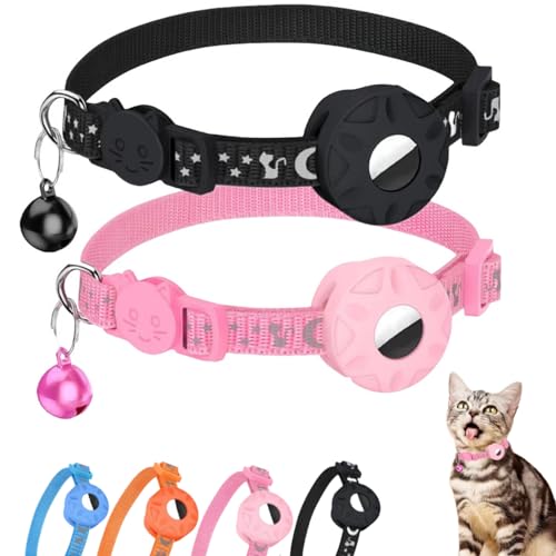 Morbuutii AirTag Katzenhalsband, Breakaway-Kätzchen-Halsband mit Apple-Airtag-Halter, reflektierendes Kätzchen-Halsband mit Glocke und Airtag-Hülle für Mädchen, Jungen, Katzen, niedliches Muster und Morbuutii AirTag Katzenhalsband, Breakaway-Kätzchen-Halsband mit Apple-Airtag-Halter, reflektierendes Kätzchen-Halsband mit Glocke und Airtag-Hülle für Mädchen, Jungen, Katzen, niedliches Muster und von Morbuutii