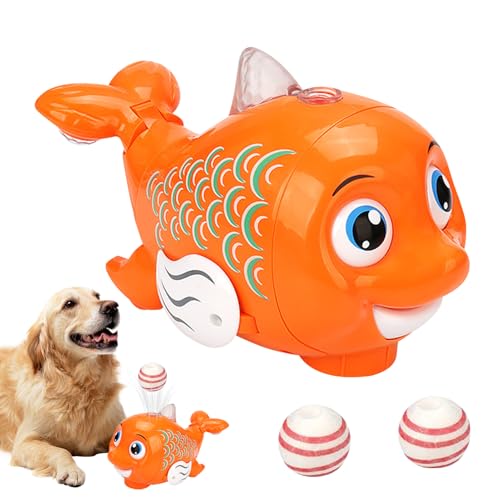 Moreeulsi Katzenball-Spielzeug, interaktiver Katzenball mit Musik und Lichtern, niedlicher laufender Fisch, bewegungsaktiviert, Kätzchenspielzeug für gelangweilte erwachsene Haustiere Moreeulsi Katzenball-Spielzeug, interaktiver Katzenball mit Musik und Lichtern, niedlicher laufender Fisch, bewegungsaktiviert, Kätzchenspielzeug für gelangweilte erwachsene Haustiere von Moreeulsi
