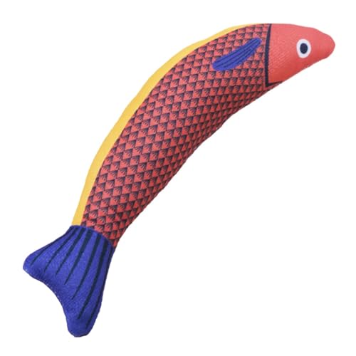 Moreeulsi Katzenkauspielzeug, Plüsch, Saury Fisch, Katzenminze, Spielzeug zum Zahnen, 21 x 8 cm, interaktives Katzenminze-Spielzeug für Katzen aller Rassen von Moreeulsi