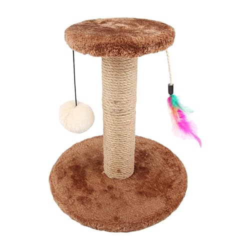 Moreeulsi Katzenkratzbaum | Katzenkratzbaum | Sisalseil mit Ball und Feder zum Kratzen von Kätzchen, 27,7 cm Durchmesser Moreeulsi Katzenkratzbaum | Katzenkratzbaum | Sisalseil mit Ball und Feder zum Kratzen von Kätzchen, 27,7 cm Durchmesser von Moreeulsi