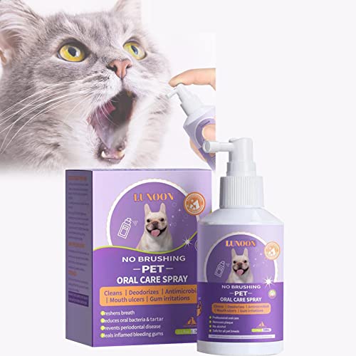 Pet Clean Teeth Cleaning Spray for Dogs & Cats, Dentalspray für Hunde, Zahnsteinentferner für Hunde und Katzen, Remove Tartar & Plaque, Eliminate Bad Breath (1pc) von Morelax