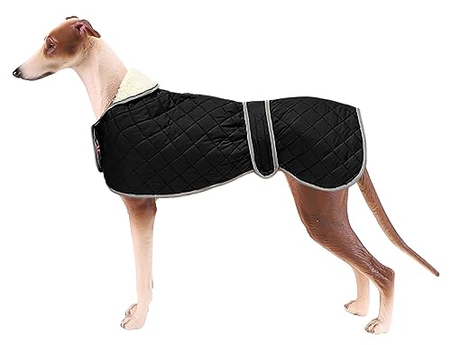 MOREZI Hundejacke, Wintermäntel, mit warmem Fleecefutter, verstellbarem Schultergurt und Klettverschluss für Wärme und Komfort-Schwarz-M von Morezi