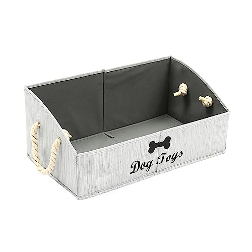 Morezi Aufbewahrungsbox für Haustierspielzeug aus Segeltuch,Faltbare Aufbewahrungsbox für Hundespielzeug,zum Organisieren von Spielzeug für Haustiere,Zubehör und Zubehör usw-Hund-Grau Morezi Aufbewahrungsbox für Haustierspielzeug aus Segeltuch,Faltbare Aufbewahrungsbox für Hundespielzeug,zum Organisieren von Spielzeug für Haustiere,Zubehör und Zubehör usw-Hund-Grau von Morezi
