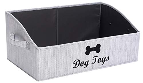 Morezi Heimtierbedarf Aufbewahrungsbox, Canvas Hunde Spielzeugkiste, Faltbare Hundespielzeug Aufbewahrungsbox, rechteckig-Grau Morezi Heimtierbedarf Aufbewahrungsbox, Canvas Hunde Spielzeugkiste, Faltbare Hundespielzeug Aufbewahrungsbox, rechteckig-Grau von Morezi