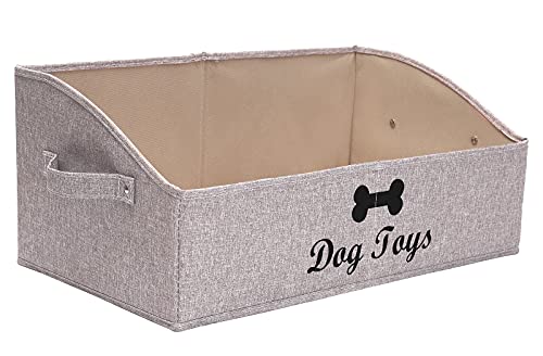 Morezi Hundespielzeug Aufbewahrungsbox,geeignet zum Aufbewahren von Heimtierspielzeug,Hundekleidung,Hundedecken und anderem Heimtierbedarf-Schneebraun von Morezi