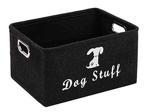 Morezi mit Griff Hundespielzeug aufbewahrungsbox, FilzAufbewahrungskorb , Haustier Spielzeug und Zubehör Aufbewahrungsbox-Hund-dunkelgrau von Morezi