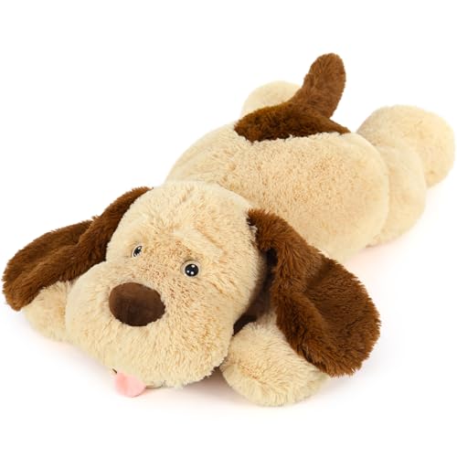 MorisMos 80cm lang Hund Kuscheltier groß XXL, weich Braun Hünde Plüschtier Stofftier, riesen Gefüllte Hund Plüschkissen für Babys Kinder/Plush Dog Stuffed Animal MorisMos 80cm lang Hund Kuscheltier groß XXL, weich Braun Hünde Plüschtier Stofftier, riesen Gefüllte Hund Plüschkissen für Babys Kinder/Plush Dog Stuffed Animal von MorisMos