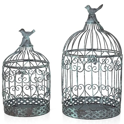 Moritz Deko Käfig Windlicht Dekokäfig Pflanzkäfig Vogelkäfig 2er Set Garten Shabby Grau Moritz Deko Käfig Windlicht Dekokäfig Pflanzkäfig Vogelkäfig 2er Set Garten Shabby Grau von Moritz