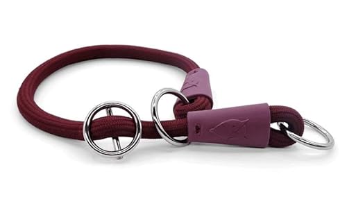 Morso Half Slip Halsband voor Hond Soft Rope gerecycled Plum paars 50x1 cm von MORSO