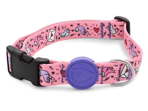 Morso Halsband voor Hond gerecycled Sweet Tweet Roze 30-42x1,5 cm von MORSO