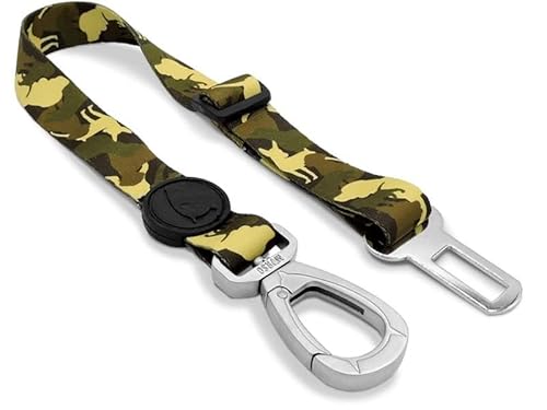 MORSO Honden autogordel gerecycled Full Metal Dog Bruin 40-65x2,5 cm tot 80 kg von MORSO