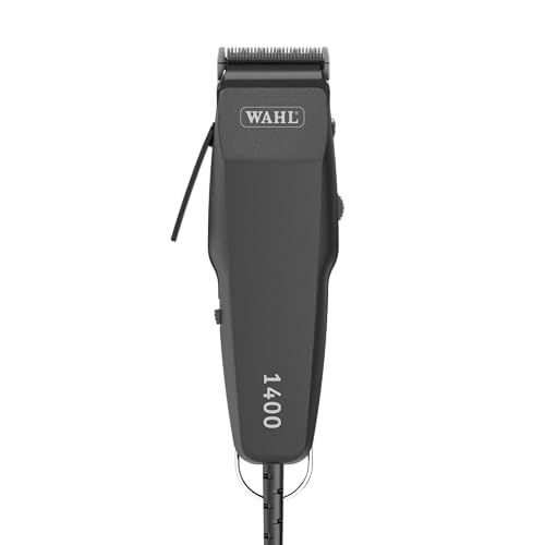 Wahl 1400, Tierschermaschine, kabelgebundene Hundeschermaschine, Pflegeset, Pflege von Haustieren zu Hause, präzise geschliffene Klingen, sehr leicht, 4 Aufsteckkämme, schwarz von Wahl