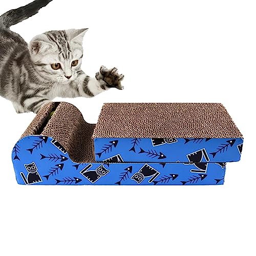 Katzenkratzer aus Pappe,Strapazierfähiger Lounge Bed Cat Scratcher zum Kratzen von Katzen | Katzenkratzer aus Pappe verhindern Schäden durch Katzenkratzer, Katzenmöbel und Kratzbaum Moslalo von Moslalo