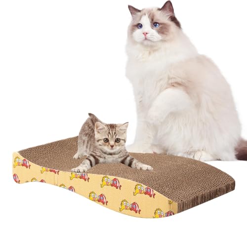 Kratzbretter Katze | Doppelseitige Kratzmatte für Katzen Kratzbrett | Mehrzweck-Katzenboden-Kratzunterlage | Katzenschaber für Katzen und Kätzchen, Schützt Couch-Teppiche, Möbel, Sofas von Moslalo