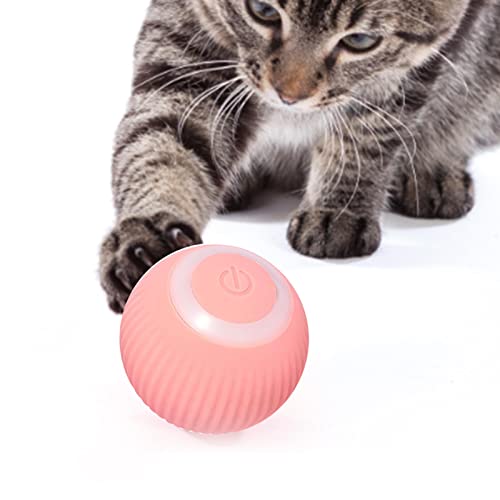 Moslalo Interaktives Katzen Spiele für Indoor-Katzen Erwachsene | Katze Elektrische Bälle Kätzchen Spielzeug | Auto 360° Selbstdrehend & USB wiederaufladbar | Heimtierbedarf für Katzen Kätzchen von Moslalo