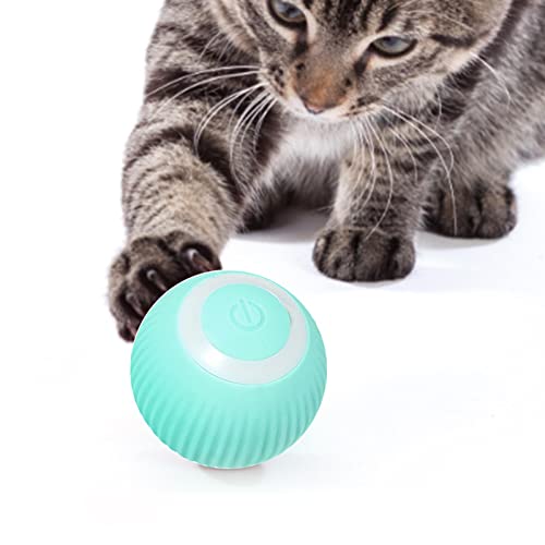 Moslalo Interaktives Katzen Spiele für Indoor-Katzen Erwachsene | Katze Elektrische Bälle Kätzchen Spielzeug | Auto 360° Selbstdrehend & USB wiederaufladbar | Heimtierbedarf für Katzen Kätzchen von Moslalo
