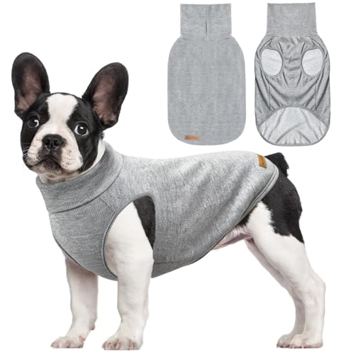 Mosucoirl Hundepullover, Haustierpullover, Rollkragen-Sweatshirt für extra große Hunde, dick, warme Hundekleidung, Fleece, weich, für den Winter, Welpen, Kapuzenpullover, Outfit für kleine von Mosucoirl