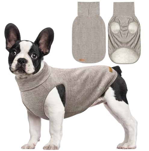 Mosucoirl Hundepullover, Haustierpullover, Rollkragen-Sweatshirt für extra große Hunde, dick, warme Hundekleidung, Fleece, weich, für den Winter, Welpen, Kapuzenpullover, Outfit für kleine von Mosucoirl