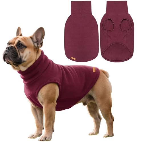 Mosucoirl Hundepullover, Haustierpullover, Rollkragen-Sweatshirt für extra große Hunde, dick, warme Hundekleidung, Fleece, weich, für den Winter, Welpen, Kapuzenpullover, Outfit für kleine von Mosucoirl