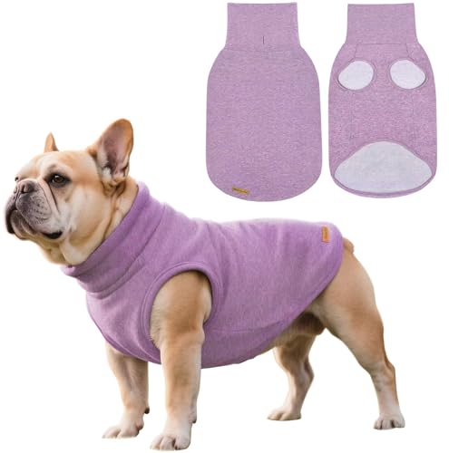 Mosucoirl Hundepullover, Haustierpullover, Rollkragen-Sweatshirt für extra große Hunde, dick, warme Hundekleidung, Fleece, weich, für den Winter, Welpen, Kapuzenpullover, Outfit für kleine von Mosucoirl