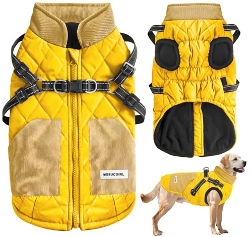 Mosucoirl Warmer Hundemantel, Haustierkleidung, wasserdicht, reflektierend, für den Winter, kaltes Wetter, gemütliche Schneejacken, Weste für kleine, mittelgroße und große Hunde, Welpen Mosucoirl Warmer Hundemantel, Haustierkleidung, wasserdicht, reflektierend, für den Winter, kaltes Wetter, gemütliche Schneejacken, Weste für kleine, mittelgroße und große Hunde, Welpen von Mosucoirl