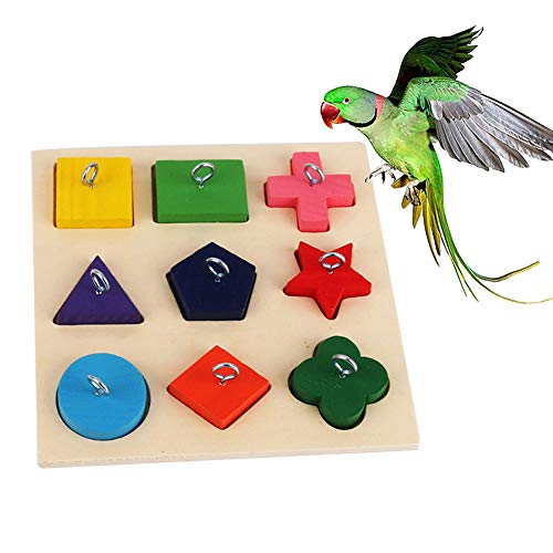 Mothcattl Spielzeug für Vögel und Papageien, 9 Gitternetze, Dreiecksring, Dreiecksring, Beißpuzzle von Mothcattl
