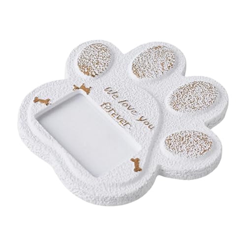 MotiveTech Grabstein für Hunde in Pfotenform, Gedenkstein, Grabmal für Innen Und Außen, mit Bilderrahmen, Weiß MotiveTech Grabstein für Hunde in Pfotenform, Gedenkstein, Grabmal für Innen Und Außen, mit Bilderrahmen, Weiß von MotiveTech