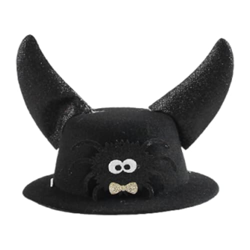 MotiveTech Halloween Kopfschmuck für Haustiere Aus Filz mit Hörnern für Partys Und Verkleidungsveranstaltungen, Schwarze Fliege Spinne MotiveTech Halloween Kopfschmuck für Haustiere Aus Filz mit Hörnern für Partys Und Verkleidungsveranstaltungen, Schwarze Fliege Spinne von MotiveTech