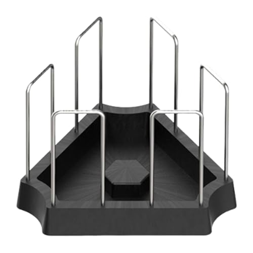 MotiveTech Schildkröten Futter Und Wasserschale mit Gewichtetem Design Und Rutschfestem Boden für Sicheren Stand für Terrarien, Schwarz von MotiveTech