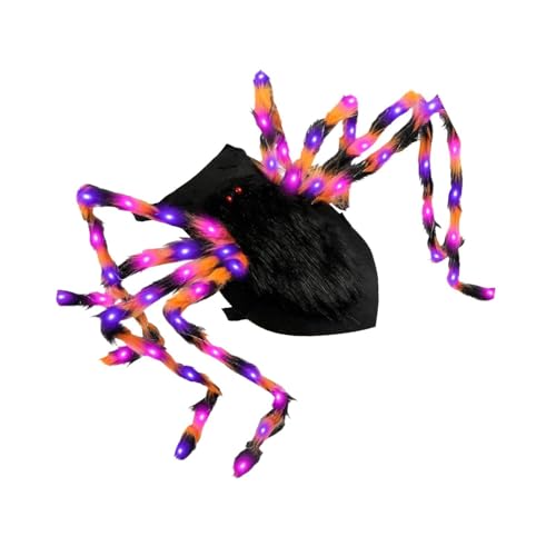 MotiveTech Spinnenkostüm für Hunde, Halloween Kostüm mit Beleuchtung, Party Zubehör für Hunde Und Katzen mit Einzigartigen Haarigen Beinen, Geeignet für, L MotiveTech Spinnenkostüm für Hunde, Halloween Kostüm mit Beleuchtung, Party Zubehör für Hunde Und Katzen mit Einzigartigen Haarigen Beinen, Geeignet für, L von MotiveTech
